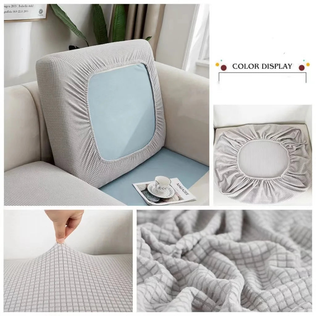Thicken Elastic Sofa Cover for Living Room Solid Color Furniture Protector Sofa Cushion Cover Slipcover Removable Couch Covers
